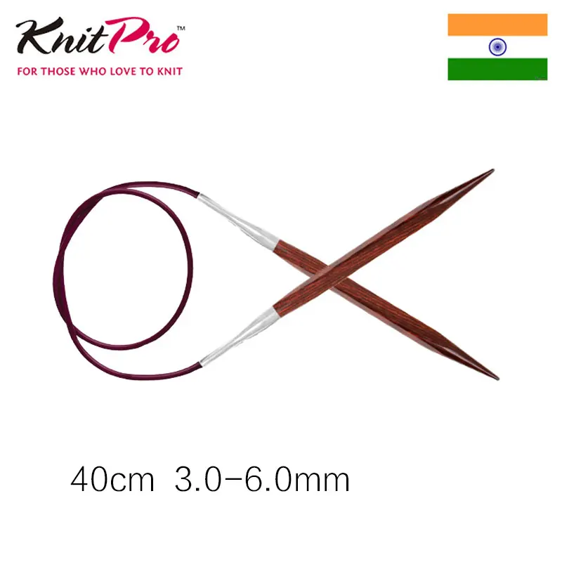 

Knitpro CUBICS bright color -40 cm Fixed Circular Needle sock knitting wood birch