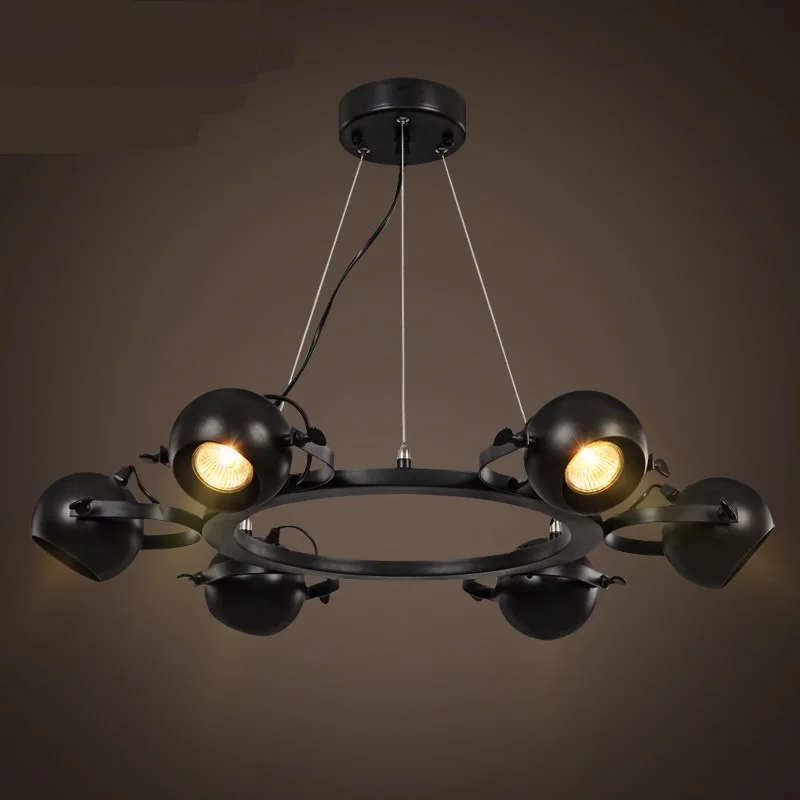 

living room led Pendant lights spotlights American Creative LED pendant lamp shop bar living room restaurant 6/8heads lamp GY257