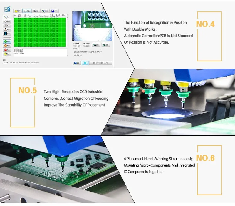 2018 Лидер продаж с мотором + руководство винт визуального положении размещение машина для 0402,0805, QFN, QFP, BGA SMD светодиодный машины