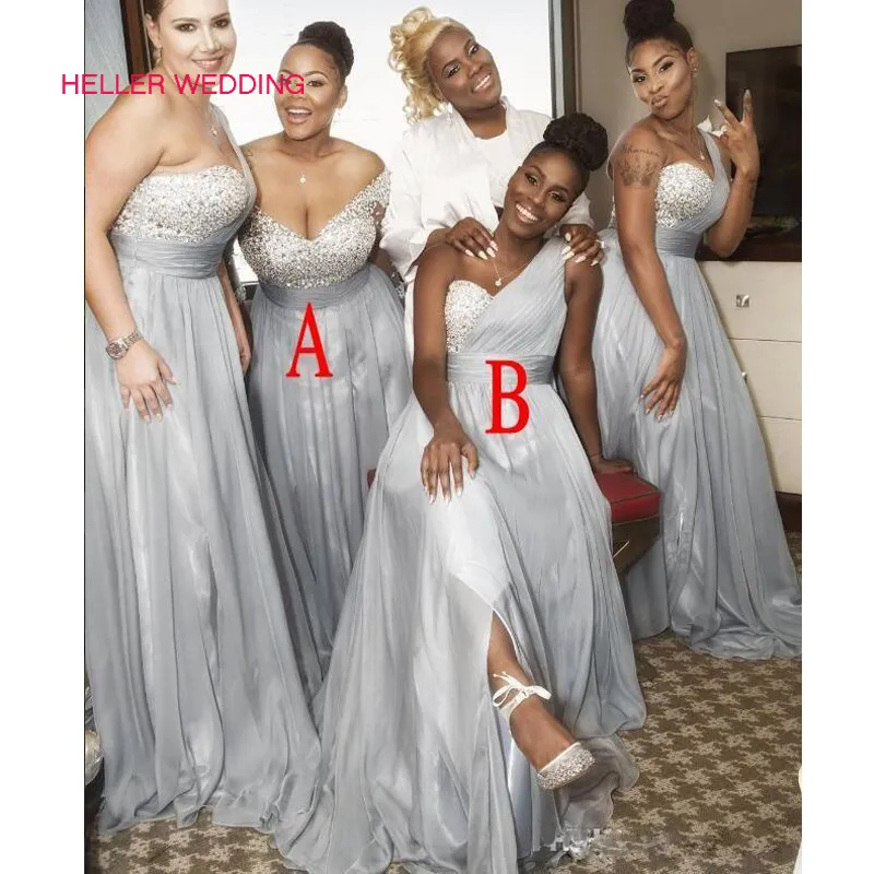 Африканские платья для подружек невесты, шифоновые платья в пол, Украшенные бусинами, для невесты, для свадьбы, Vestidos De Fiesta De Noche