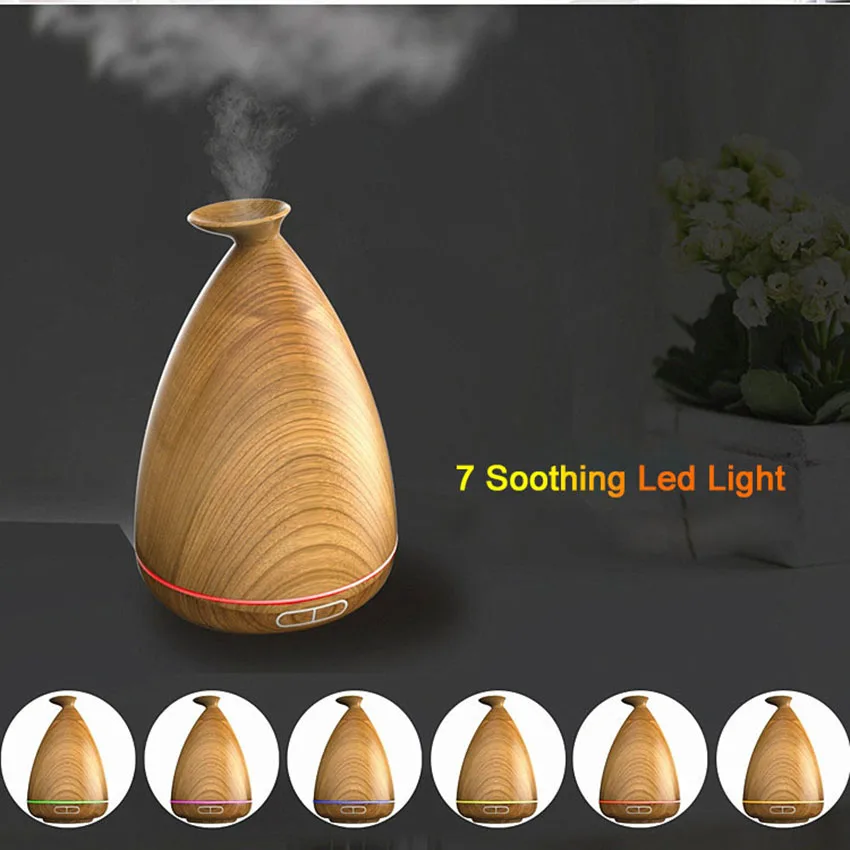 

Energy Saving Air Humidifier Aroma Essential Oil Diffuser Ultrasonic Air Humidifier with 7 Color Changes LED Lights for Home