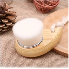 Wooden Handle Comma Wash Brush Handmade Wooden Handle Cleansing Brush Wash Artifact Deep Clean Beauty Tools