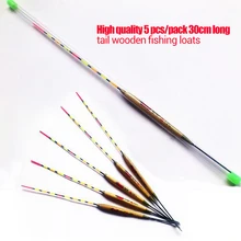 SEWS 5pcs/pack quality 30cm wooden vertical fishing buoy floats bobber tube fishing tackle Brazil Russia free shipping
