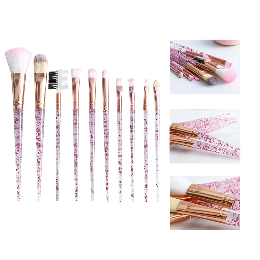 

Professional 10/1Pcs Eye Makeup Brush Face Blush Eye Shadow Eyeliner Eyebrow Shimmering Powder Handle Makeup Cosmetic Tools