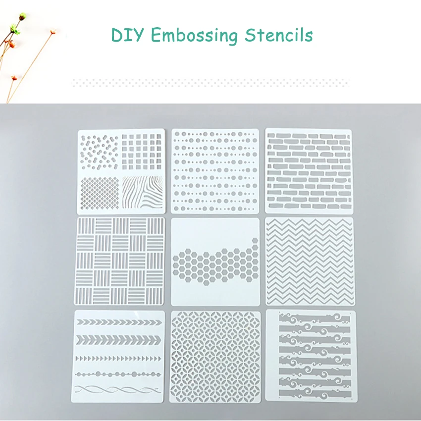 

Stencils Embossing Paper Cards DIY Crafts Layering Stencils for Walls Painting Scrapbooking Stamp Photo Album Decor Drawing Kids