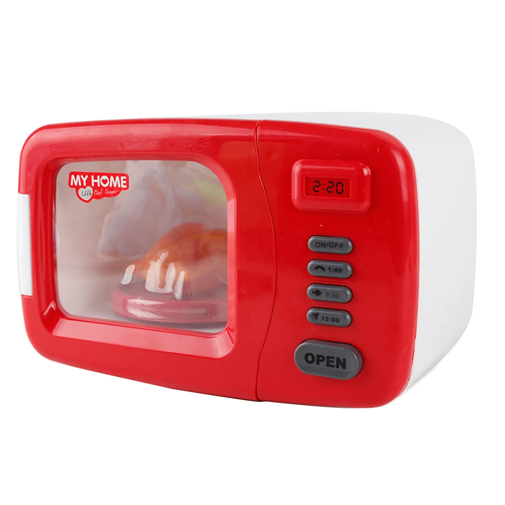 Mini Home Appliance Room/Kitchen Furniture Kids/Baby Pretend Play Educational Toy, Microwave Oven Red Color