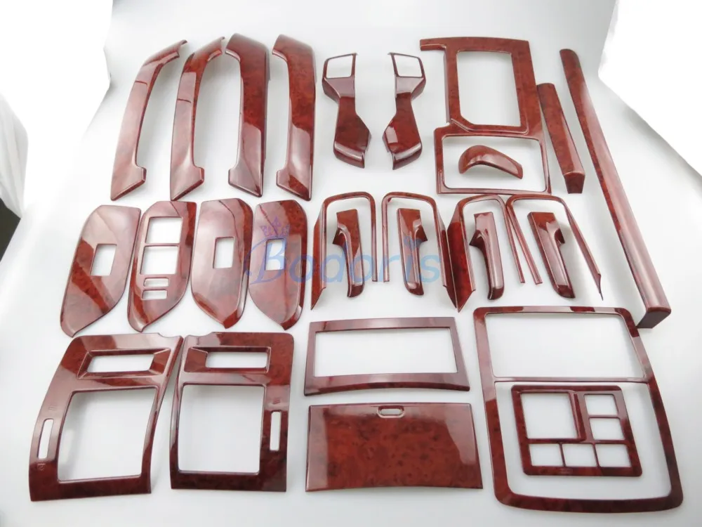 

28 Pcs For Toyota Land Cruiser 150 Prado LC150 FJ150 2010-2017 Wooden Color Moulding Trim Chrome Car Styling Prado Accessories