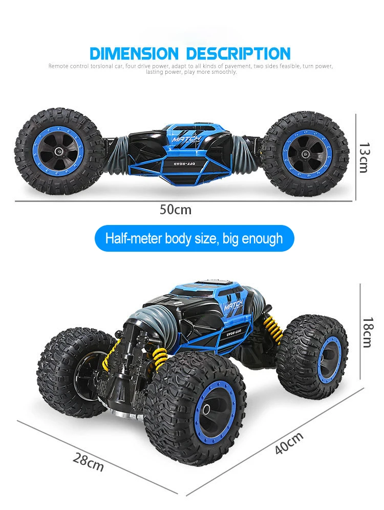 2,4 г четырехколесный привод RC автомобили гусеничный 4WD двухсторонний трюк трансформирующий автомобиль игрушка перезаряжаемый автомобиль подарок на день рождения