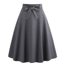 Женская летняя плиссированная юбка элегантная женская Saias юбка женская s Высокая талия серая школьная Повседневная Ретро винтажная Рабочая Юбка офисная
