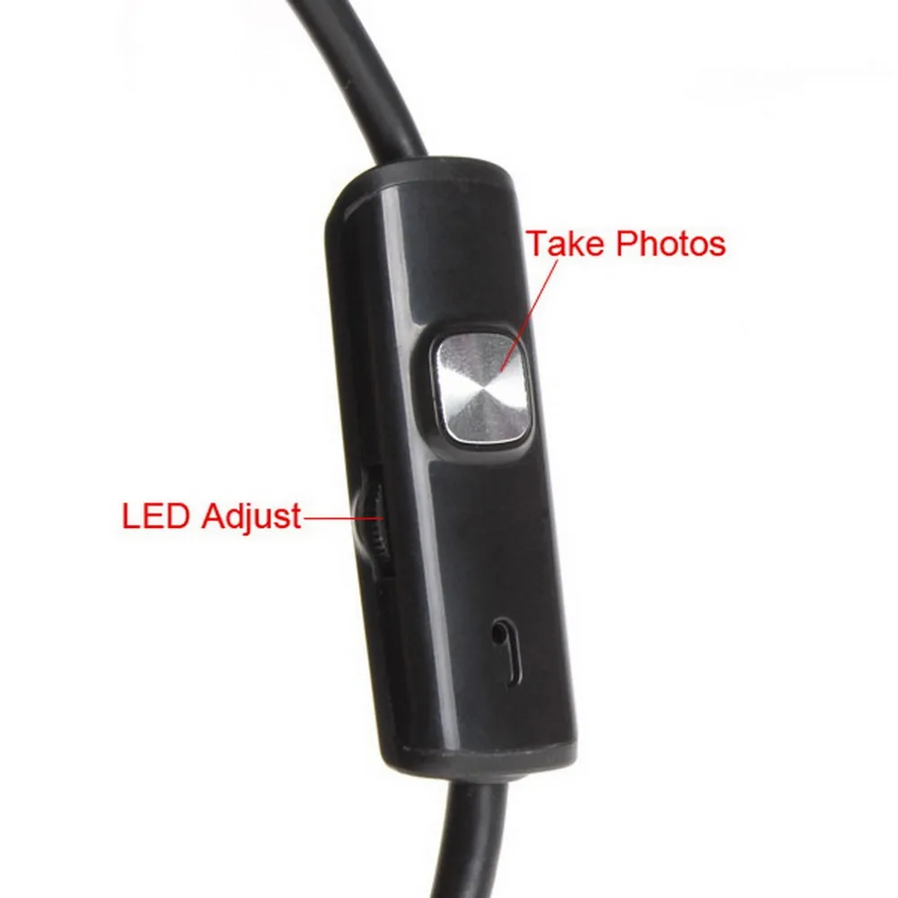 6 светодиодный кабель объектива 7 мм 1 1,5 2 3,5 5 м водонепроницаемый мини USB инспекционный бороскоп камера для Android эндоскоп 640*480 телефон