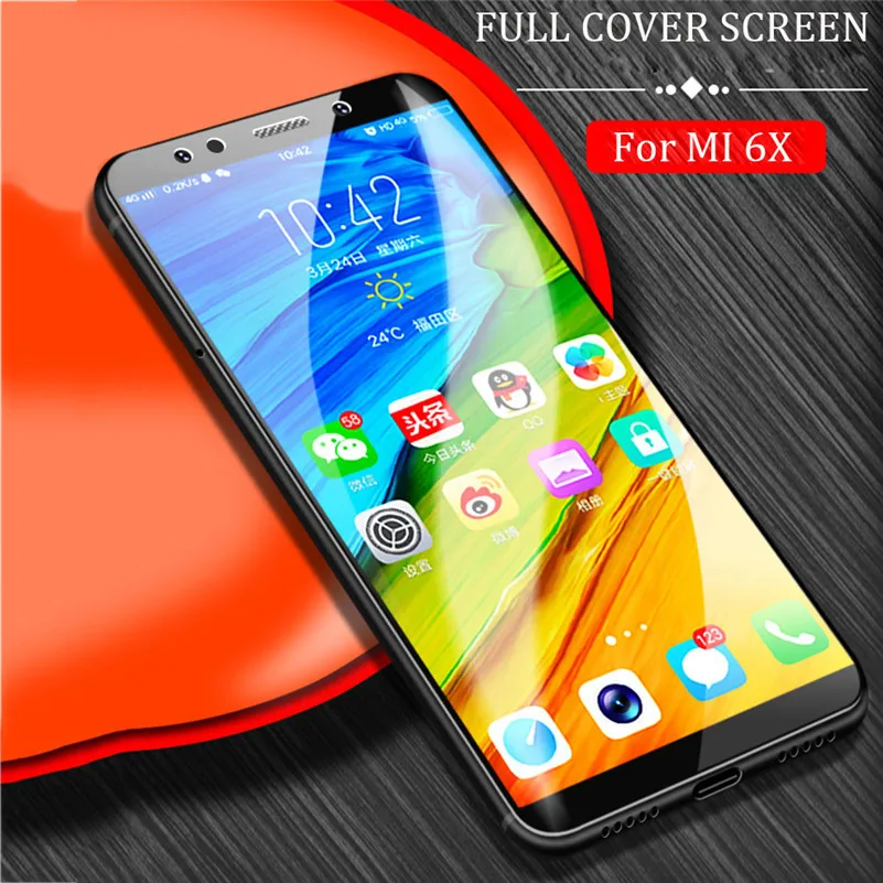 2.5D 9H полное покрытие закаленное стекло для Xiaomi Mi 6X защитная пленка Защитное Mi6X |