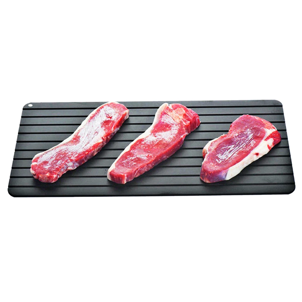 Fast Defrosting Tray Plate Non-Stick Frost Thaw Frozen Food Fruit Meat Beef Fish Safely Defrost Tray Kitchen Gadget Tools