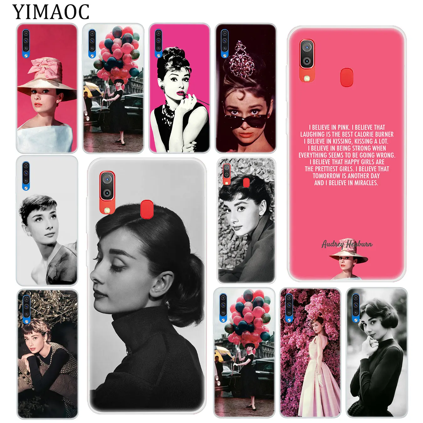 

YIMAOC Audrey Hepburn Soft Silicone Case for Samsung Galaxy A70 A60 A50 A40 A30 A20 A10 M10 M20 M30 M40 Phone Cover