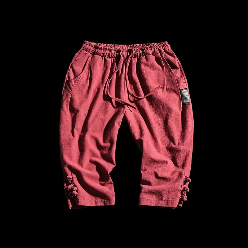 Шорты Для мужчин модные летние Повседневное Твердые Drawstring хлопок и лен Повседневное середины талии брюки пляжные шорты мужские c0429