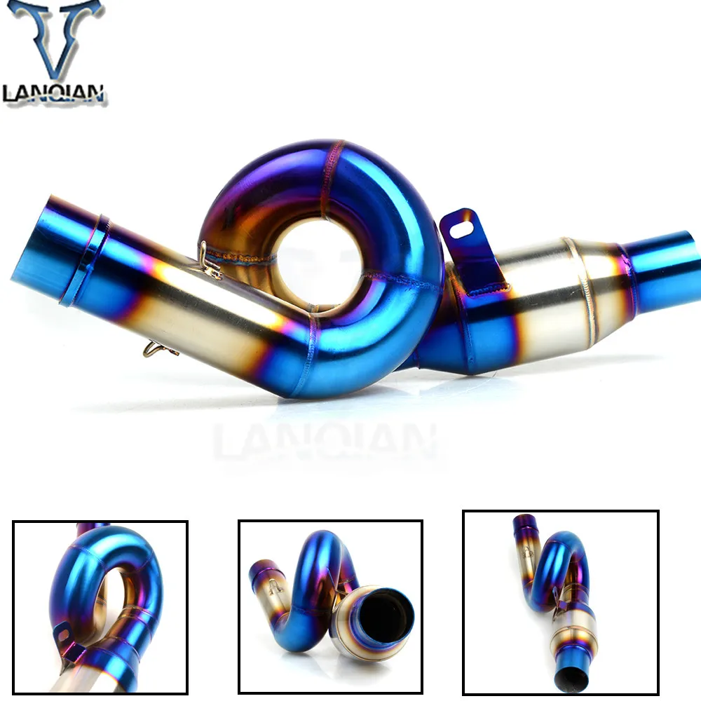 Motorcycle accessories For KAWASAKI Z800 Z 800 2013 2014 2015 2016 Slip On Motorcycle Exhaust Middle Mid Pipe Connection Link