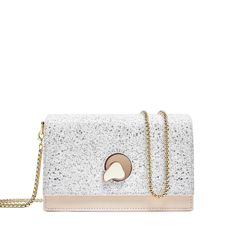 

2019 Summer Sequined Bags Girls Small Shoulder Turn Lock Bag Cross Body Fashion Ladies Evening Party Bags