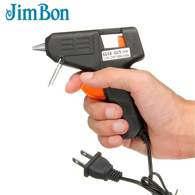 

20W 110v-240v Suit for 7mm Glue Sticks Electric Heating Hot Melt Glue Gun Sticks Trigger Art Craft Repair Tool Black US Plug