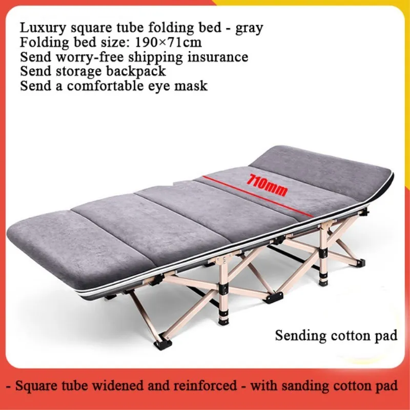 Z New Folding Bed Winter/Summer Nap Couch Recliner Chair Fishing Beach Cushion Cover Mattress Bed L