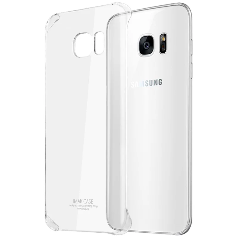 S7 Edge Case Transparent Hard PC Cover IMAK Crystal II Clear Back Case