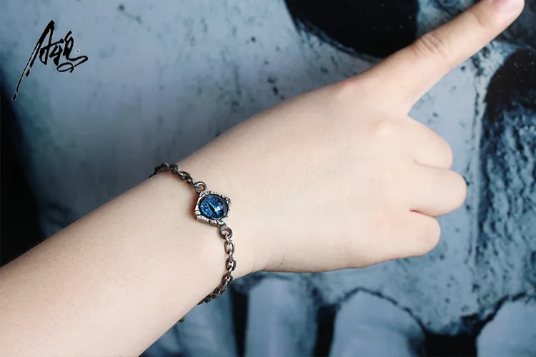 Таинственный браслет evil Eye женский подарок красный/синий Демон глаз мужские пары юбилей череп браслет ювелирные изделия Рождественский подарок Винтаж