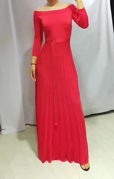 

New Spring Style Red Color Laides HL Bandage Dress Three Quarter Floor Length Bodycon Engagement Party Dress