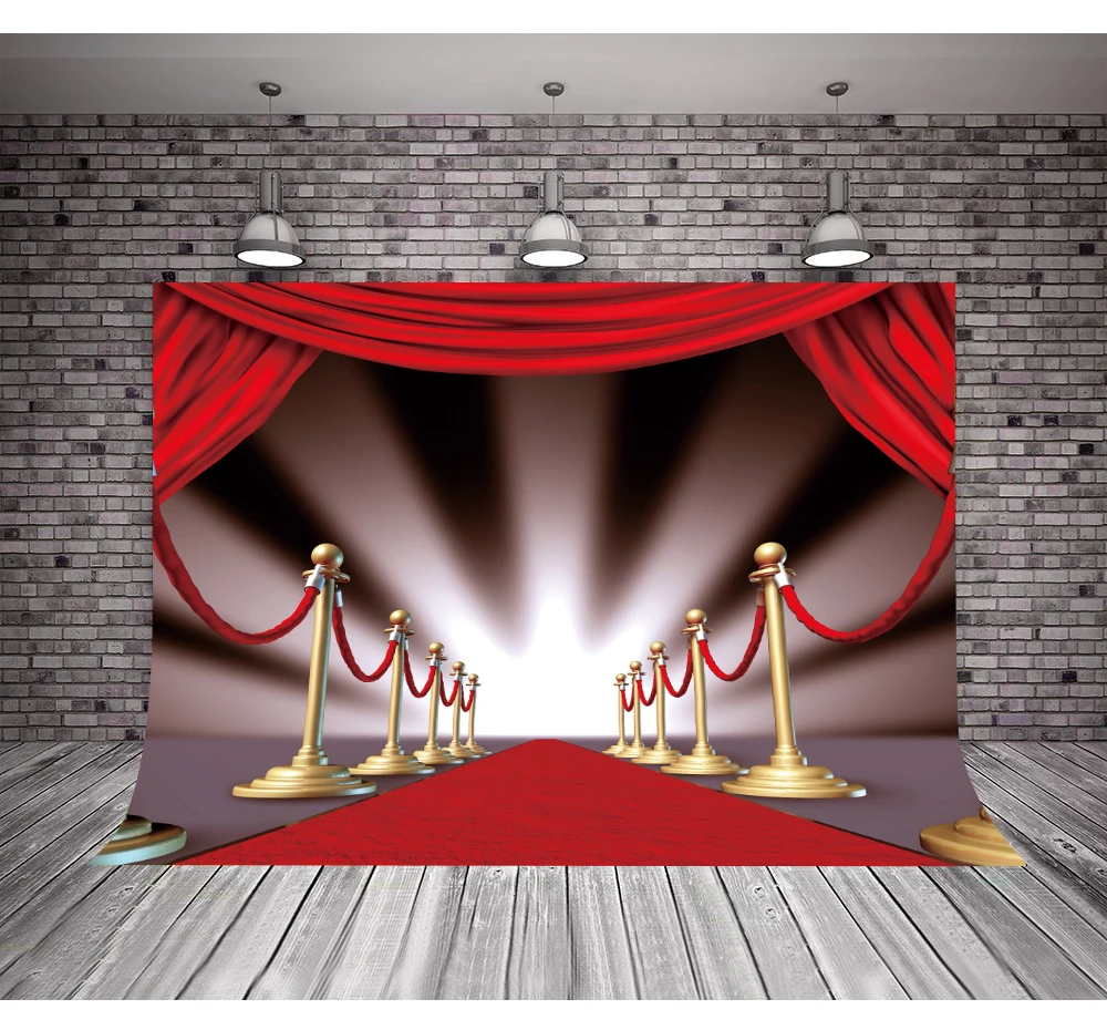 Mtmety Red Carpet Curtain Wedding Photography Background Vinyl
