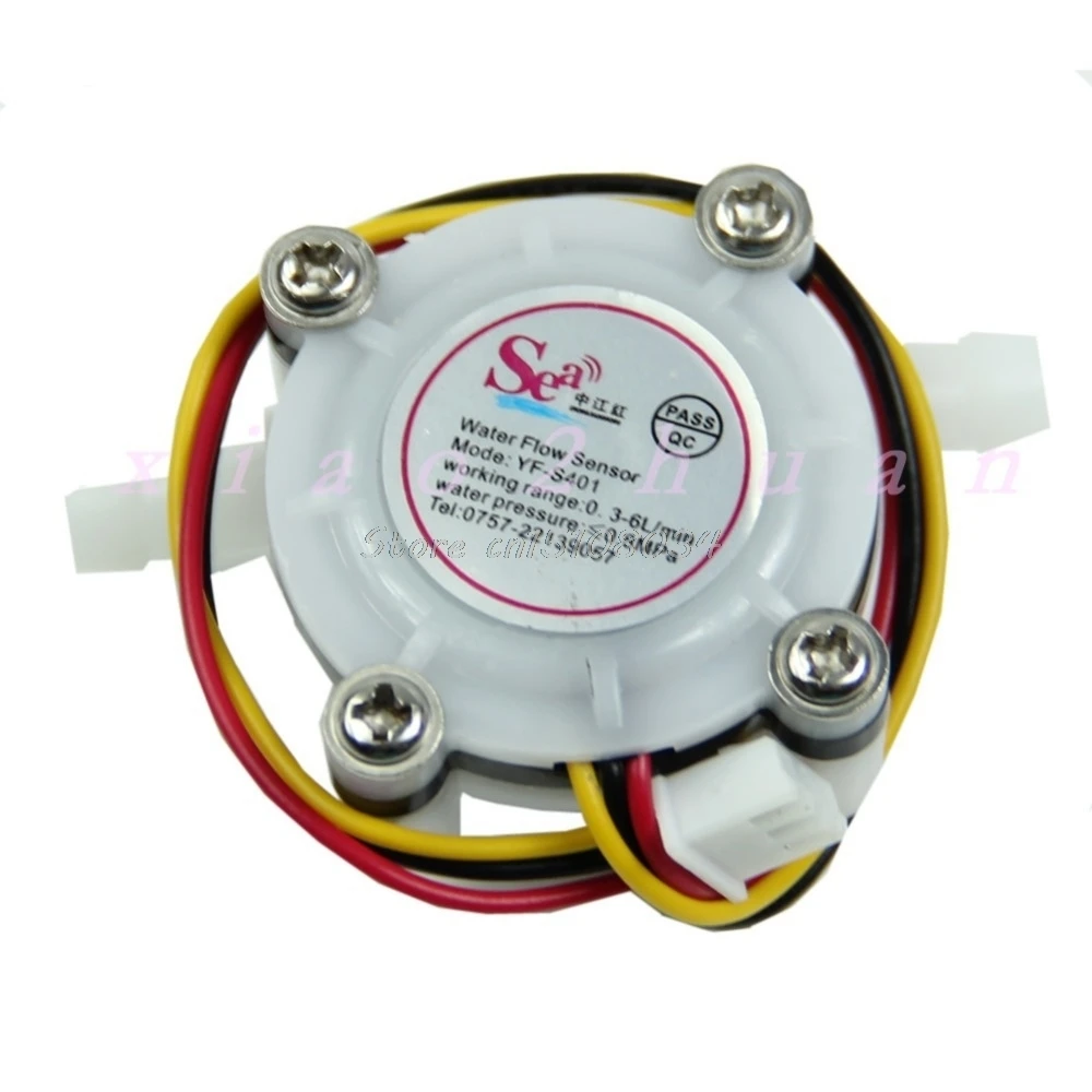 

1Pc Water Coffee Flow Sensor Switch Meter Flowmeter Counter 0.3-6L/min New S08 Drop ship