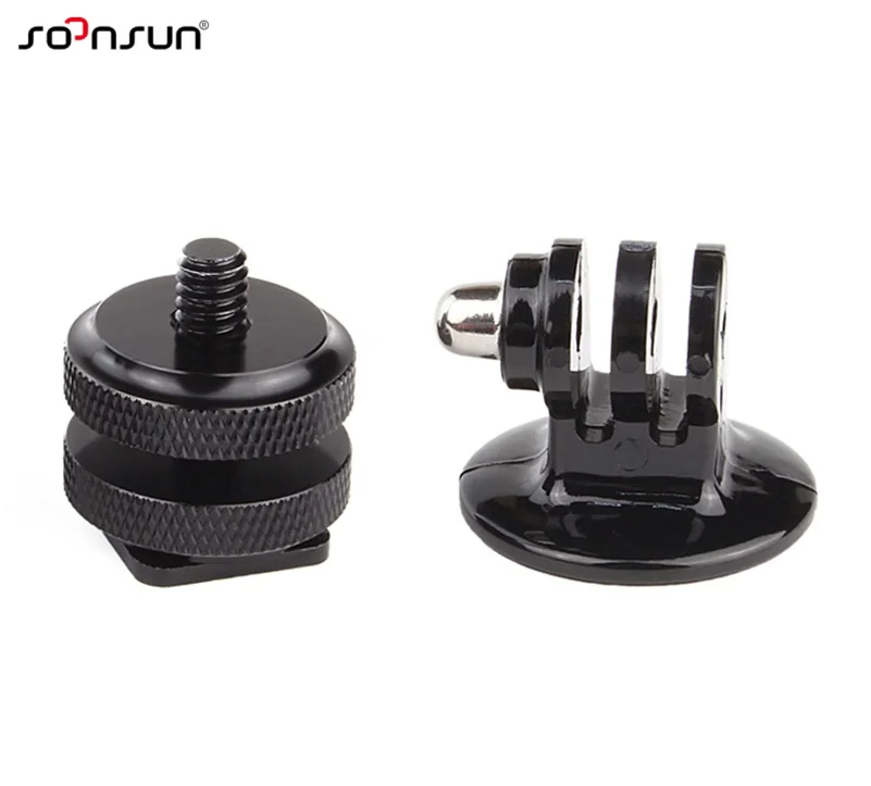 

SOONSUN 1/4 "Hot Shoe Adapter with Interface Tripod Mount for GoPro Hero 7 6 5 4 3+ for Xiaomi Yi for SJCAM for GoPro Accessory
