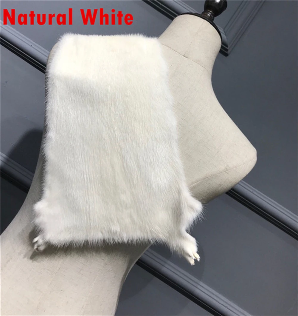 TOPFUR Winter Real Mink Fur Coat Women Natural Mink Fur Thick Warm O-Neck Three Quarter Sleeves Standard Regular Coat Women - Цвет: Natural White