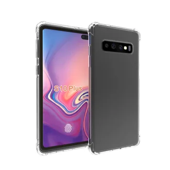 

100pcs/lot High quality Anti shockproof transparent Soft TPU Cover Case For Samsung Galaxy S10 Plus