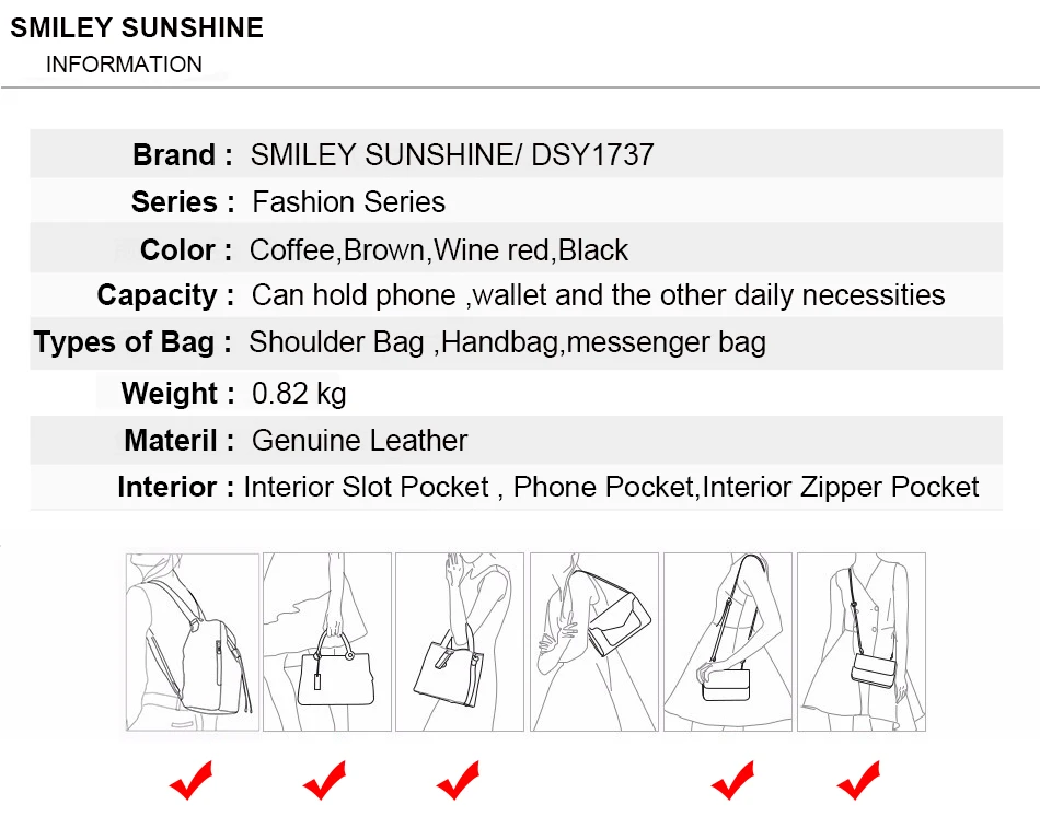 SMILEY SUNSHINE женский рюкзак из натуральной кожи, винтажная сумка на плечо для женщин, модная школьная сумка для девочек-подростков, новая сумка