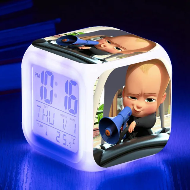 Kids Birthday Gifts Movie The Boss Baby LED Alarm Clock Digital reloj