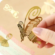 Новинка подарок Kawaii школьные канцелярские принадлежности для хранения, Металл Клип Золотая Закладка для книг/Винтажные маркеры книг