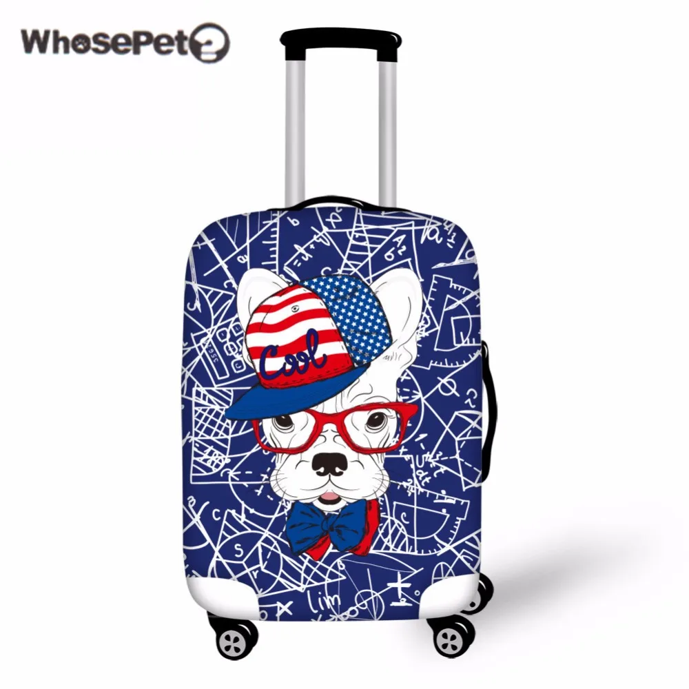 WHOSEPET мультфильм собака чемодан Протектор Куртка дизайн милые эластичные пылезащитный чехол для багажника путешествия чемодан