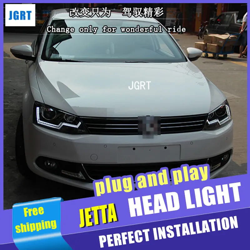 Автомобильный Стайлинг для VW Jetta фар сборки 2011 2014 Volkswagen MK6 светодиодный drl H7 с hid