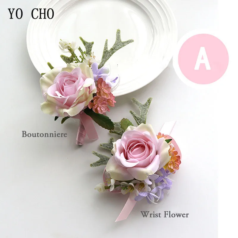 30061-30066-pink wrist corsage boutonniere wedding  (11)