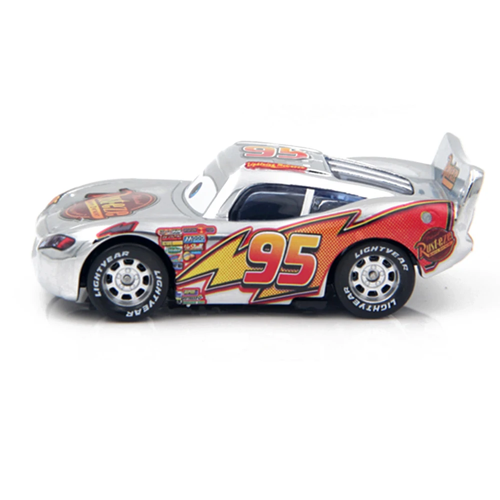 Disney Pixar Cars золотые серебристые McQueen 1:55 литой металлический сплав модель