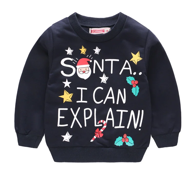 Winter warm cartoon long sleeve sweater shirt for boys girls pullover basic shirt for kids coats new year costumes children clothing (2)