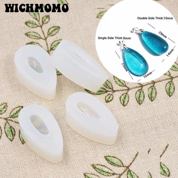 

2019 New 1PCS Water Drop Craft DIY Transparent UV Pyramid Resin Liquid Silicone Combination Molds for Making Earring Jewelry