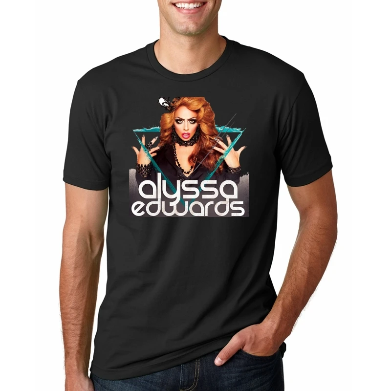 

Rock Men T Shirt Alyssa Edwards Rupaul Short Sleeved 100% Cotton Round Neck T-shirt For Male Tops Tee