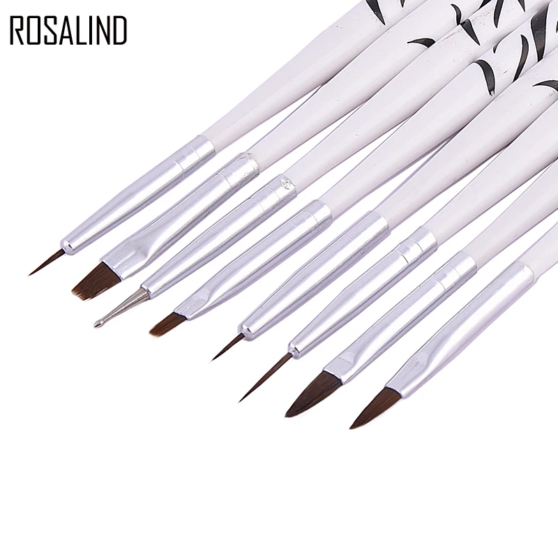 Кисти ROSALIND 8 шт./лот для дизайна ногтей рисования украшения ручка гель лака кисти