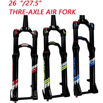 

pasak 27.5" 26" 27.5er 15QR QR15*100mm thru-axle Suspension Bike fork Bicycle MTB air damping Fork Alloy Disc Brake Fork