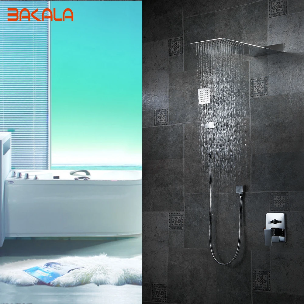 BAKALA 20" x8" Stainless Steel shower Head Enjoy the Rain Shower Head