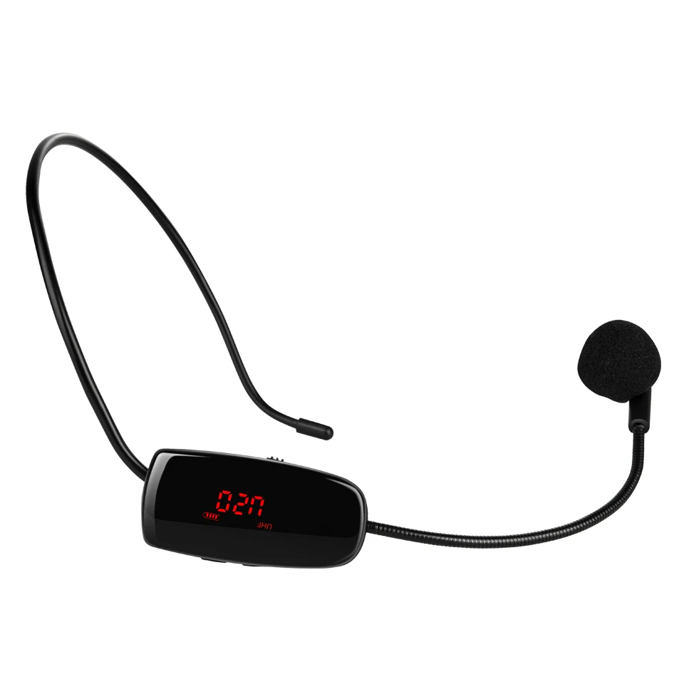 UHF ميكروفونات لاسلكية المرحلة اللاسلكية نظام ميكروفون سماعة الرأس Mic ل مكبر الصوت التدريس اجتماع مرشد سياحي خطاب