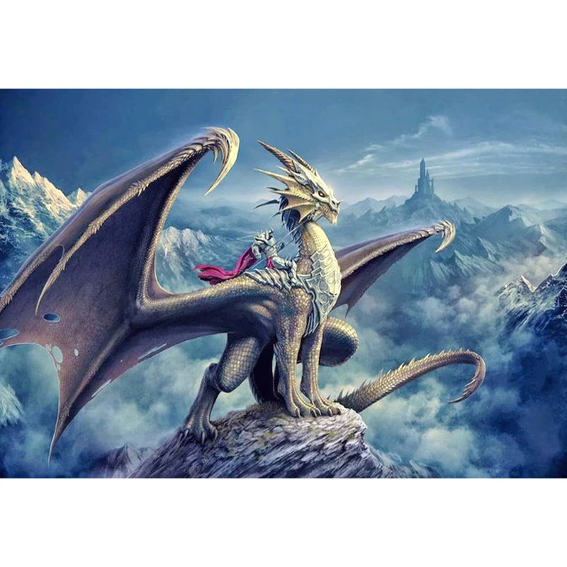 Алмазная картина YIKEE Eragon Алмаз полностью квадратная алмазная Y348|Алмазная