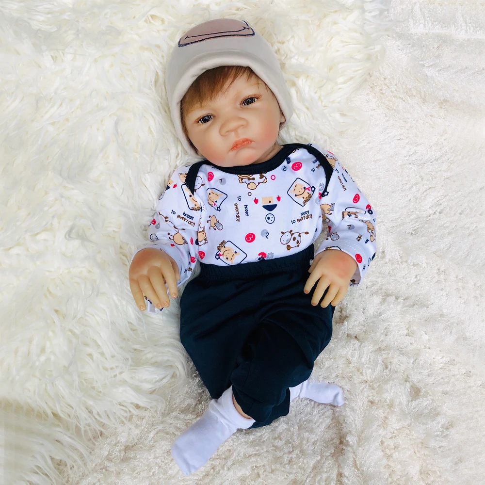 20 "reborn baby doll игрушки для ребенка Подарочная ткань тела силиконовые reborn bebe реальные живые reborn bonecas brinquedo NPKDOLL