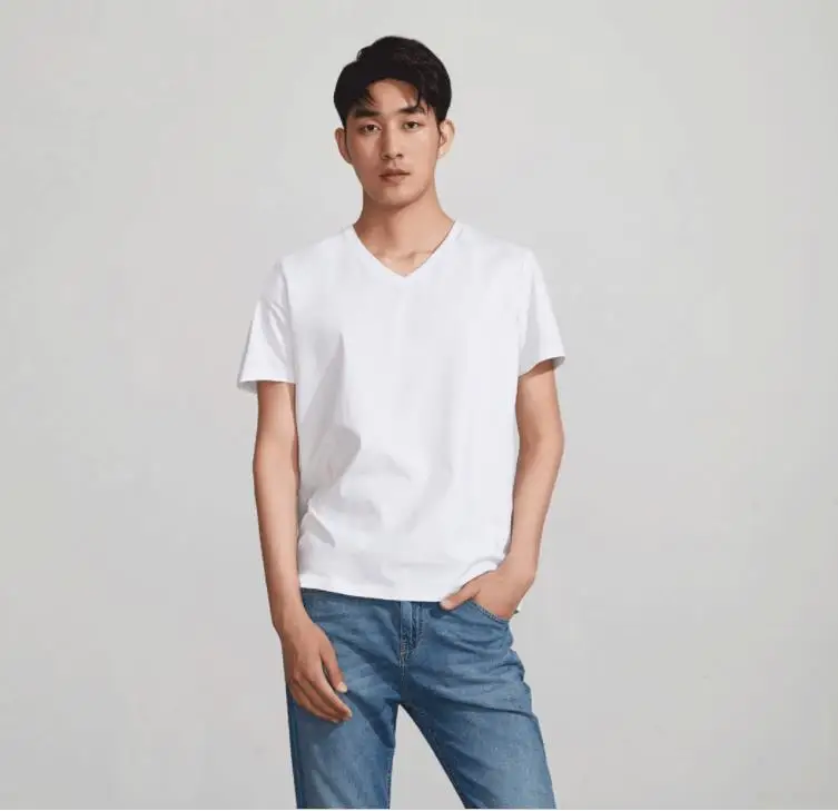 Xiaomi Cottonsmith Мужская машинная моющаяся футболка с переводными картинками влагопоглощающая быстросохнущая дышащая белая мужская толстовка с коротким рукавом