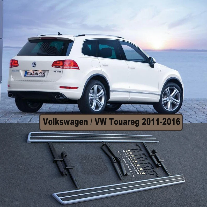 Для Volkswagen VW Touareg 2011-2016 автомобильные беговые доски авто боковые ступенчатые