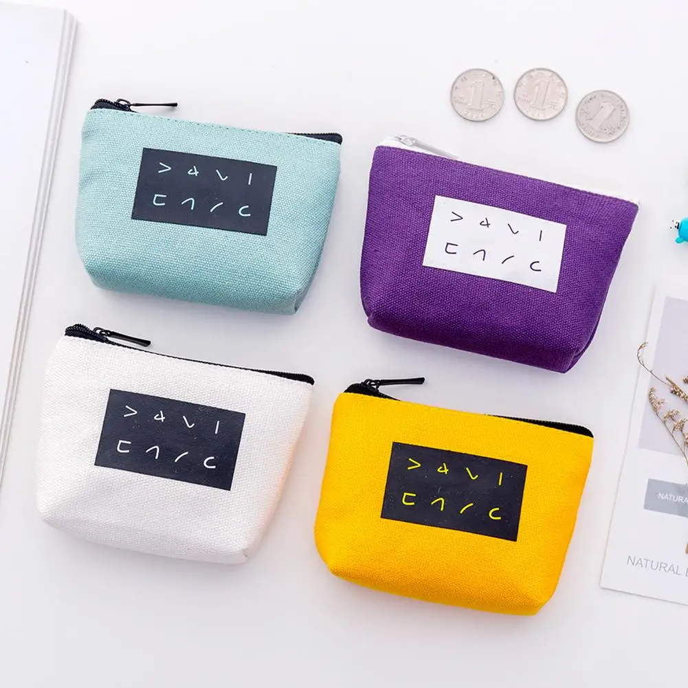 

Funny Japanese Women Canvas Coin Purse Zipper Small Wallet Card Holder Clutch Money Bags for Girls Ladies Purse Kids Children