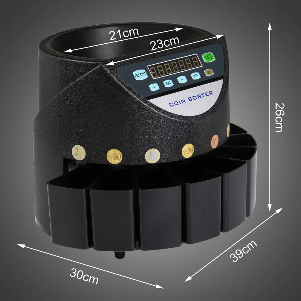 

Final Clear Out Automatic Electronic Money Sorter & Coin Counter Cash Currency Counting Machine for Euro Coins